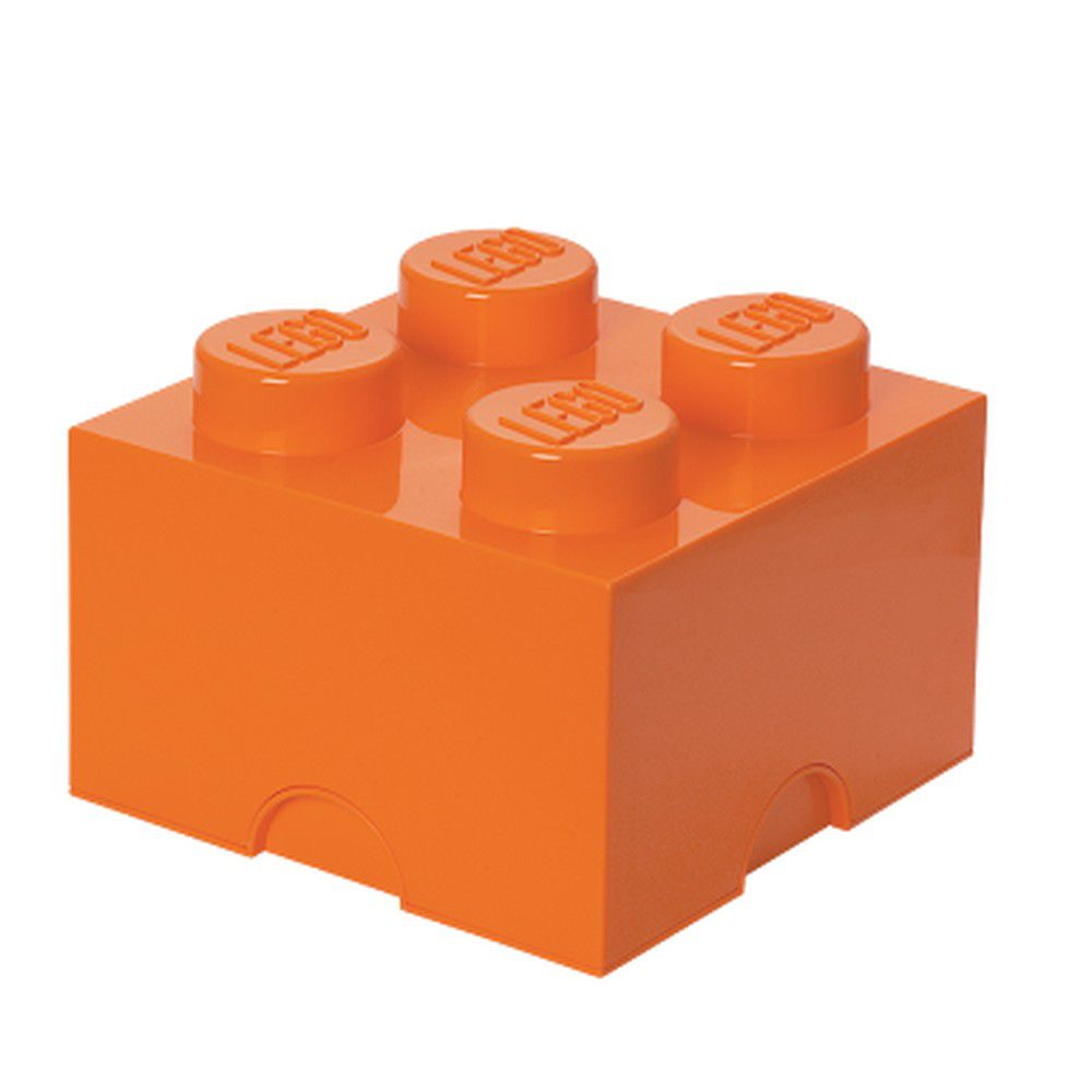 Oranžový úložný box čtverec LEGO® - Bonami.cz