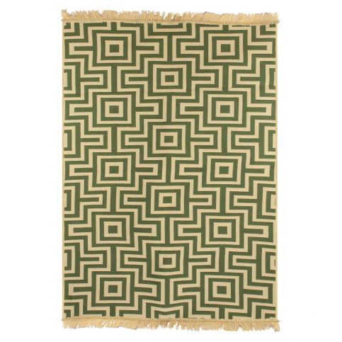 Zelený koberec Ya Rugs Kare, 80 x 150 cm - Bonami.cz