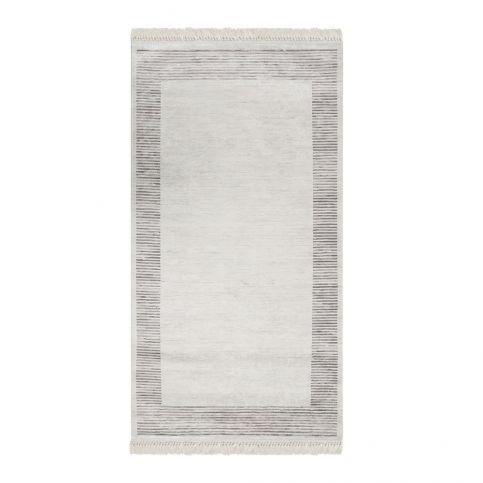 Sametový koberec Deri Dijital Rosuna Grey, 80 x 150 cm - Bonami.cz