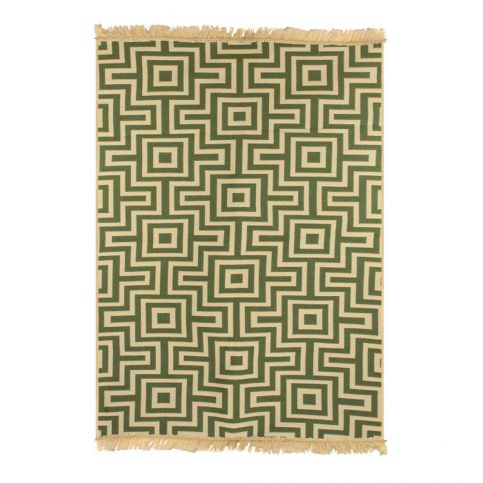 Zelenobéžový koberec Ya Rugs Kare, 120 x 180 cm - Bonami.cz