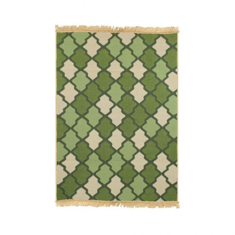 Zelený koberec Duvar Green, 80 x 150 cm - Bonami.cz