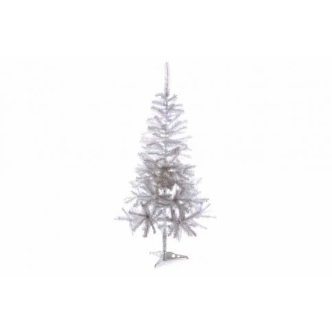 D32995 Umělý vánoční strom s třpytivým efektem - 150 cm, bílý - Favi.cz