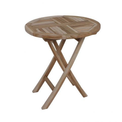Zahradní skádací stůl z teakového dřeva ADDU Java, ⌀ 70 cm - Bonami.cz