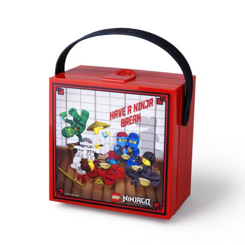 Červený úložný box s rukojetí LEGO® Ninjago - Bonami.cz