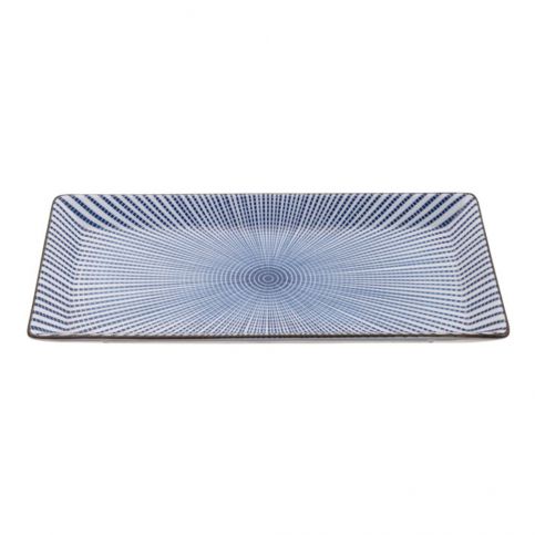 Modrý porcelánový talíř Tokyo Design Studio Yoko, 21 x 11 cm - Bonami.cz
