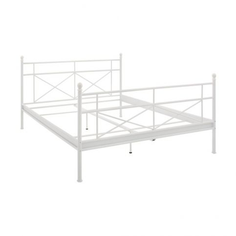 Bílá kovová postel Støraa Tanja, 160 x 200 cm - Bonami.cz