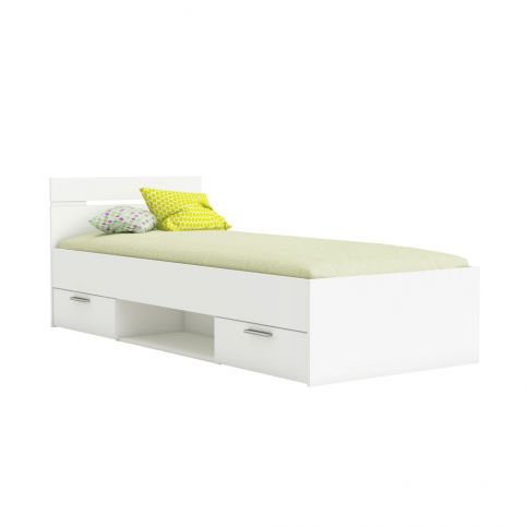 Bílá postel s úložným prostorem Demeyere Michigan, 160 x 200 cm - Bonami.cz