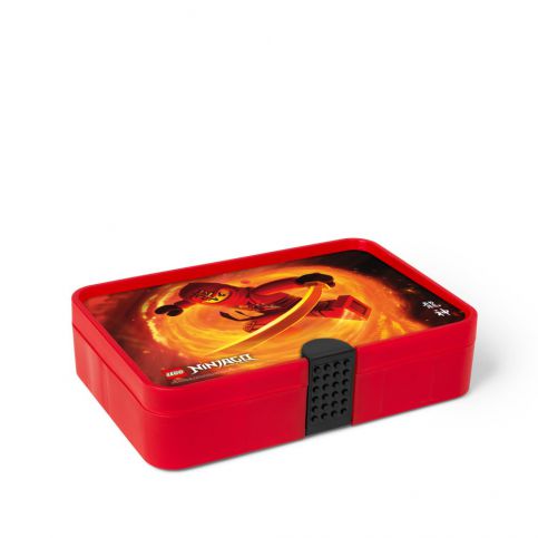 Červený úložný box s přihrádkami LEGO® Ninjago - Bonami.cz