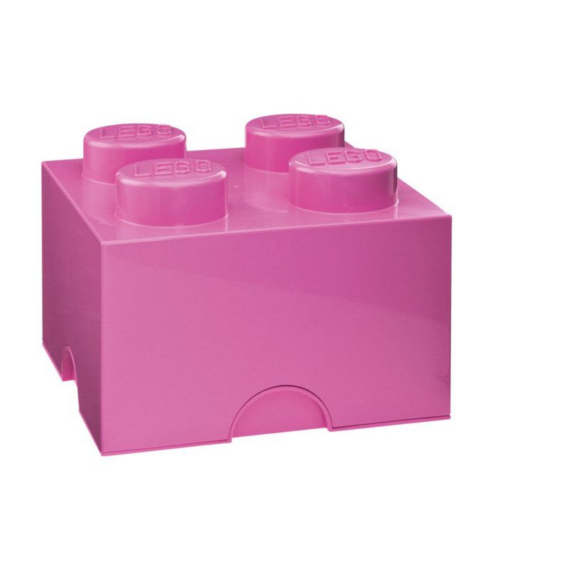 Růžový úložný box čtverec LEGO® - Favi.cz