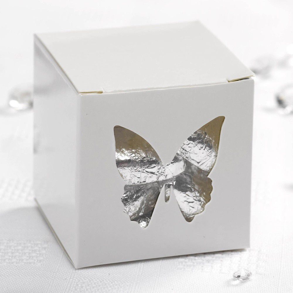 Sada 10 krabiček na výslužku s detailem ve stříbrné barvě Neviti Butterfly - Bonami.cz