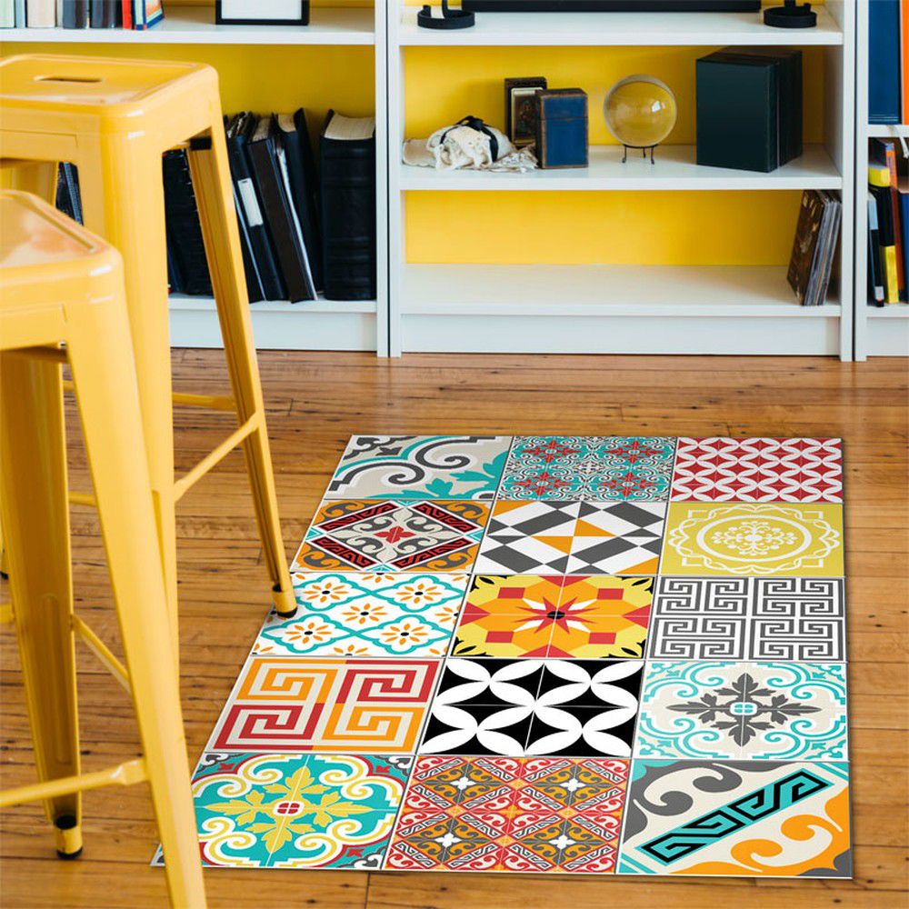 Odolný protiskluzový vinylový koberec Ambiance Bright Tile, 60 x 100 cm - Bonami.cz