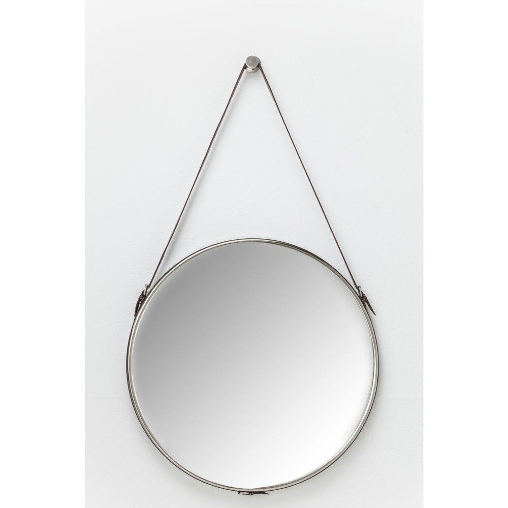 Nástěnné zrcadlo ve stříbrné barvě Kare Design Hacienda, Ø 61 cm - Bonami.cz