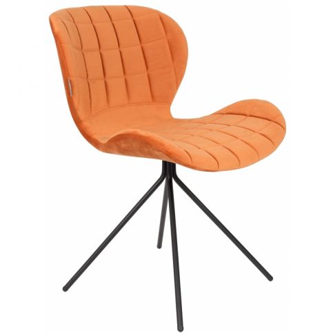 Sada 2 oranžových židlí Zuiver OMG Velvet - Bonami.cz