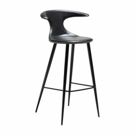 ​​​​​Dan-Form Černá koženková barová židle DAN-FORM Flair 75 cm