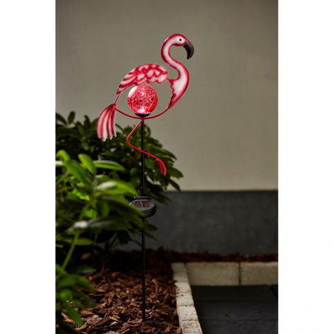 Solární venkovní světelná LED dekorace Best Season Flamingo - Bonami.cz