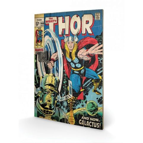 Dřevěný obraz Thor - Galactus, (40 x 59 cm) - Favi.cz