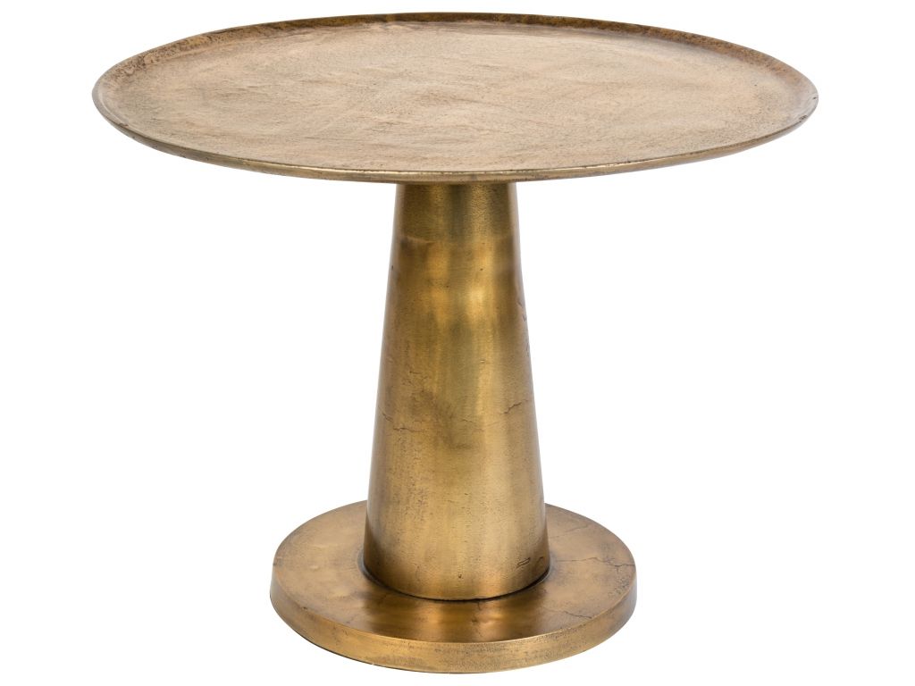 Kovový odkládací stolek ve zlaté barvě Dutchbone Brute, ⌀ 63 cm - Bonami.cz