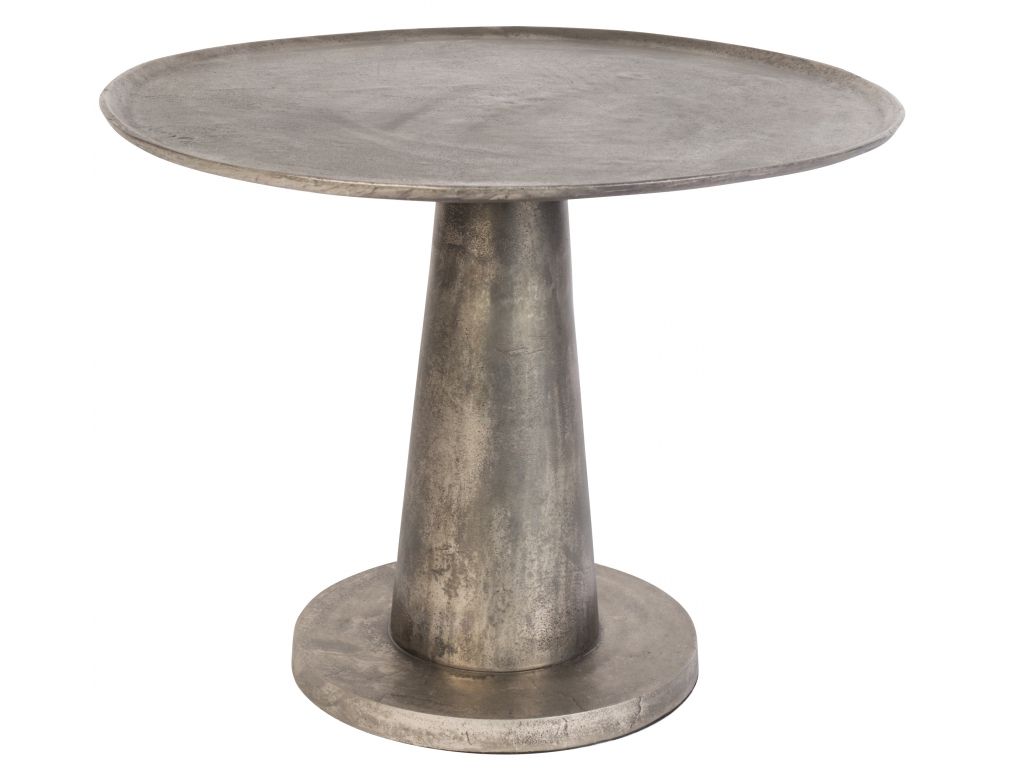 Kovový odkládací stolek ve stříbrné barvě Dutchbone Brute, ⌀ 63 cm - Bonami.cz