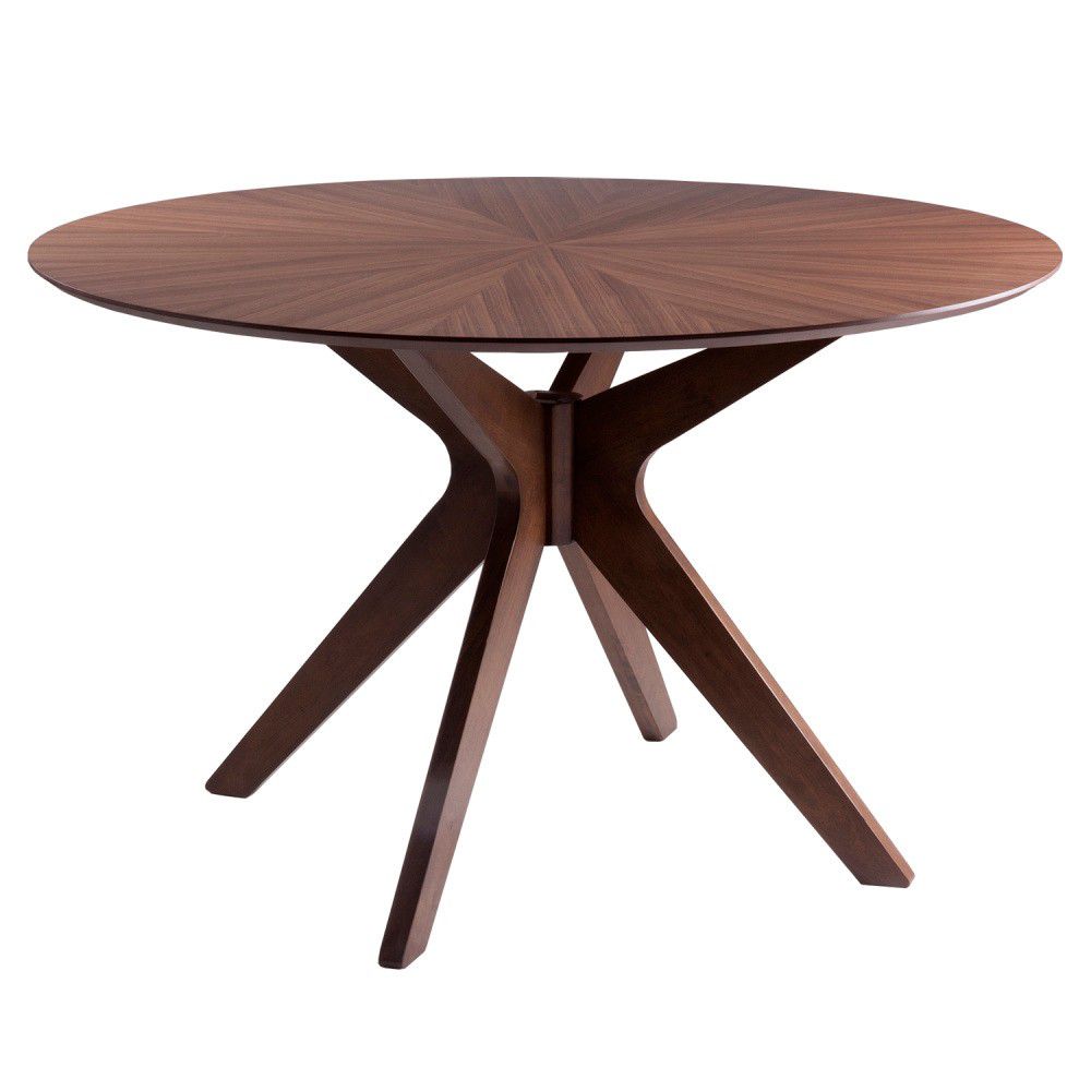 Jídelní stůl v dekoru ořechového dřeva sømcasa Carmel, ⌀ 120 cm - Bonami.cz