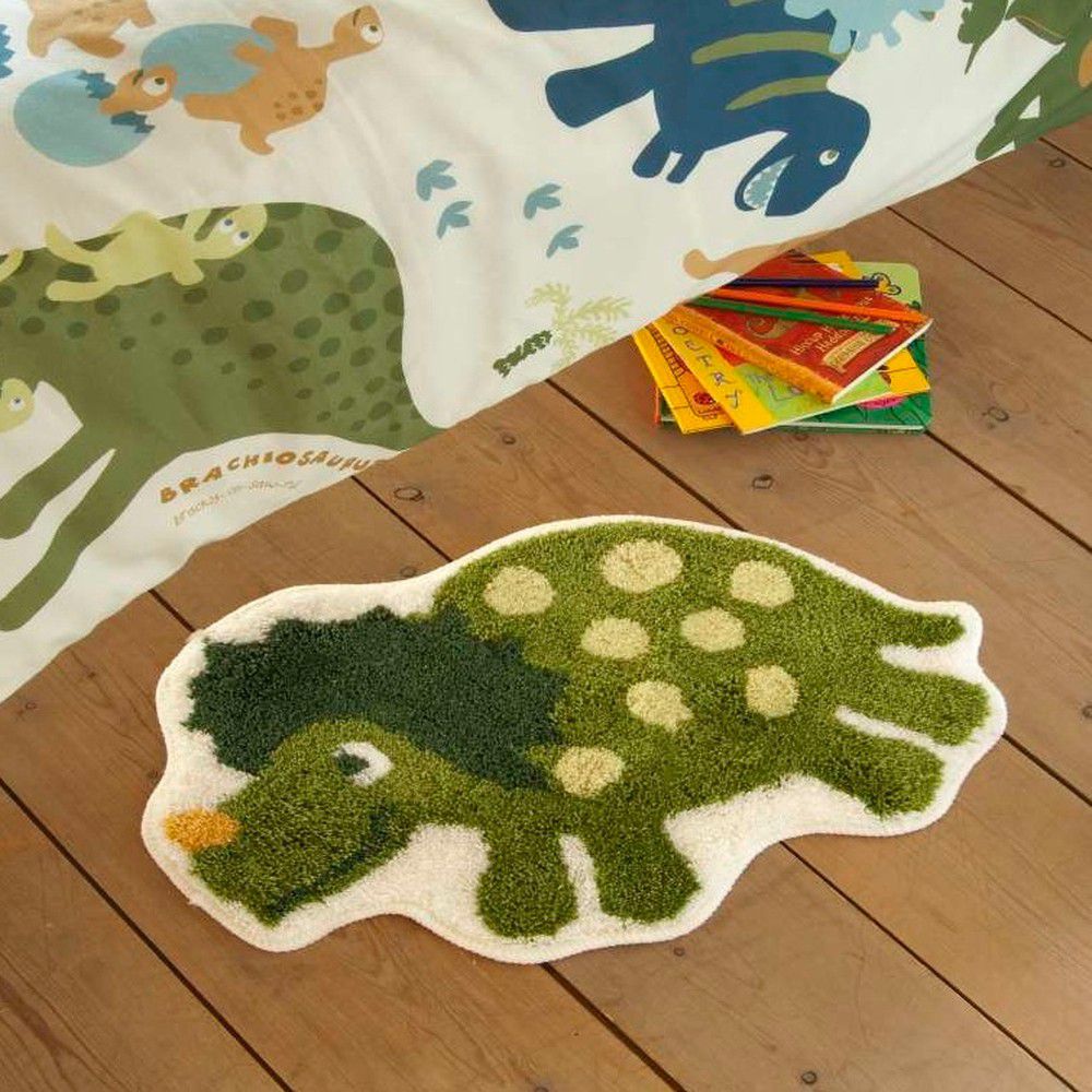 Zelený dětský koberec s motivem dinosaura Catherine Lansfield Dino, 50 x 80 cm - Bonami.cz