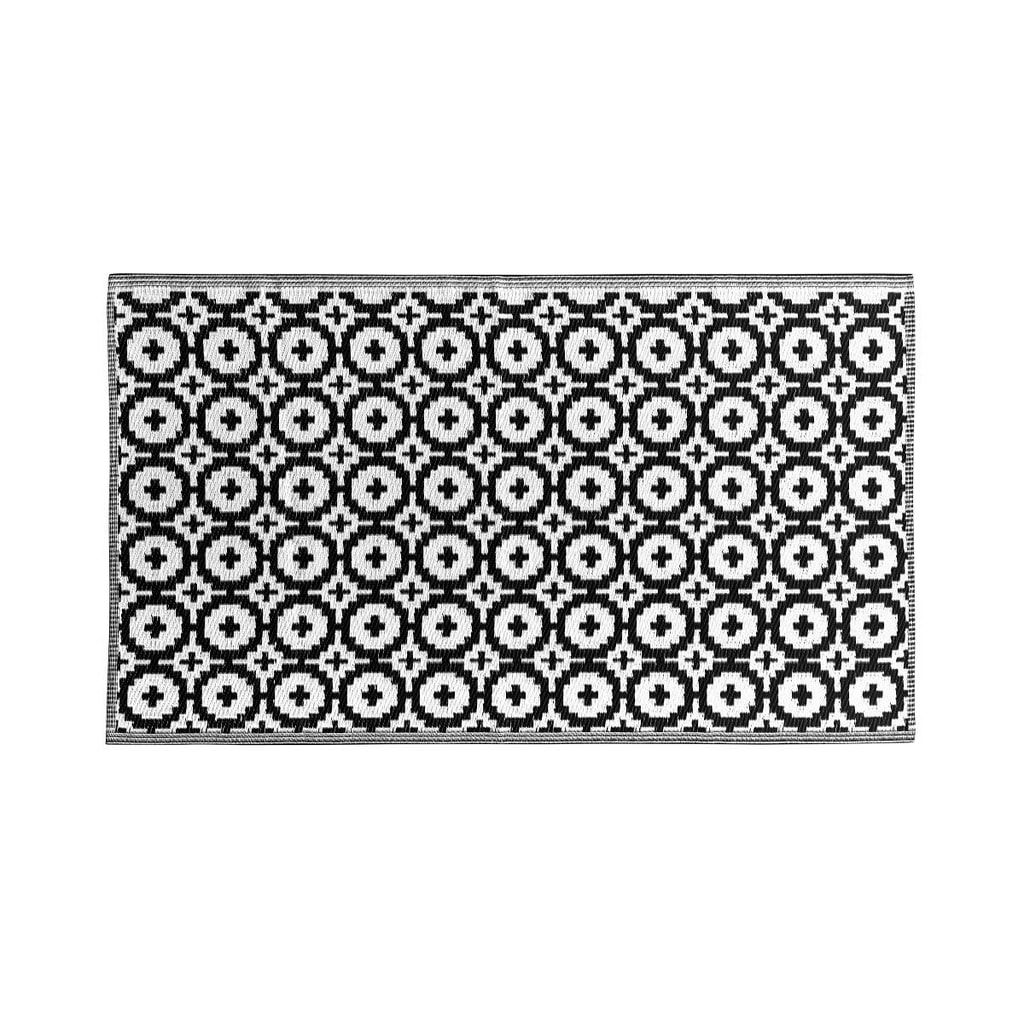 COLOUR CLASH Venkovní koberec mozaika 150 x 90 cm - černá/bílá - Butlers.cz