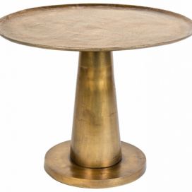 Kovový odkládací stolek ve zlaté barvě Dutchbone Brute, ⌀ 63 cm