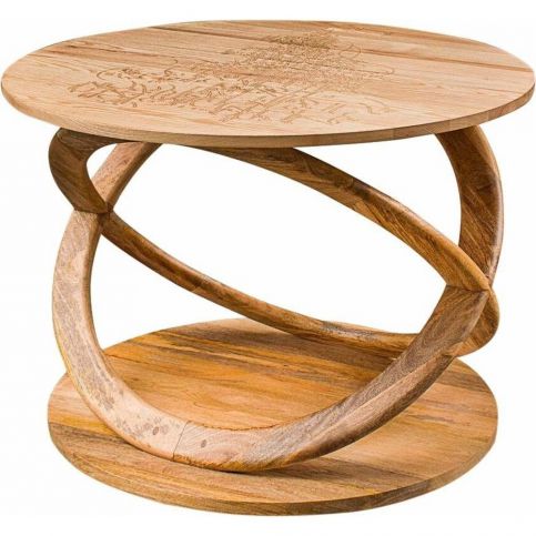 Konferenční stolek z mangového dřeva Støraa Clarksville, Ø 90 cm - Bonami.cz