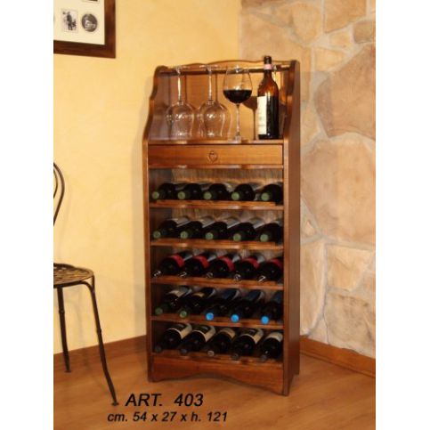 Dřevěný regál na víno - EL - M-byt