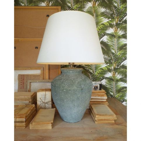 Keramická stolní lampa Orchidea Milano Saint Tropes Greenish Grey, ⌀ 50 cm - Bonami.cz