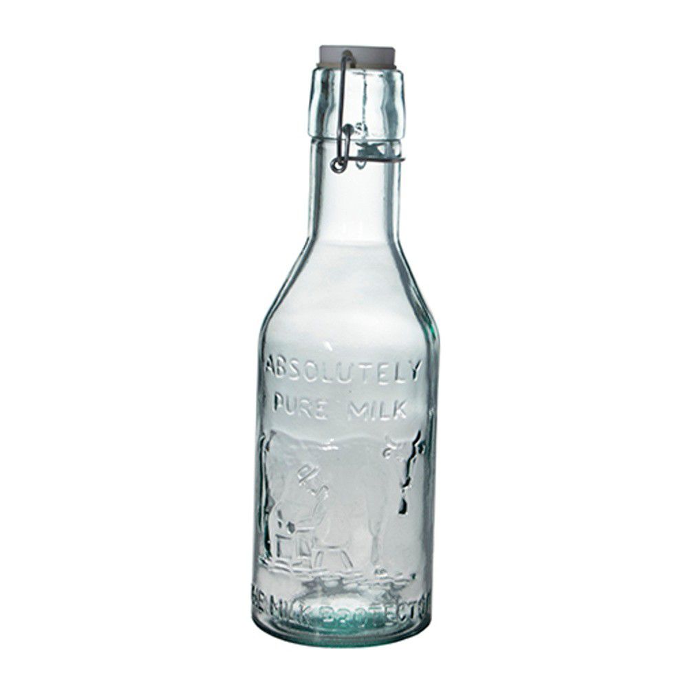 Skleněná láhev z recyklovaného skla na mléko Ego Dekor Authentic, 1 litr - Bonami.cz