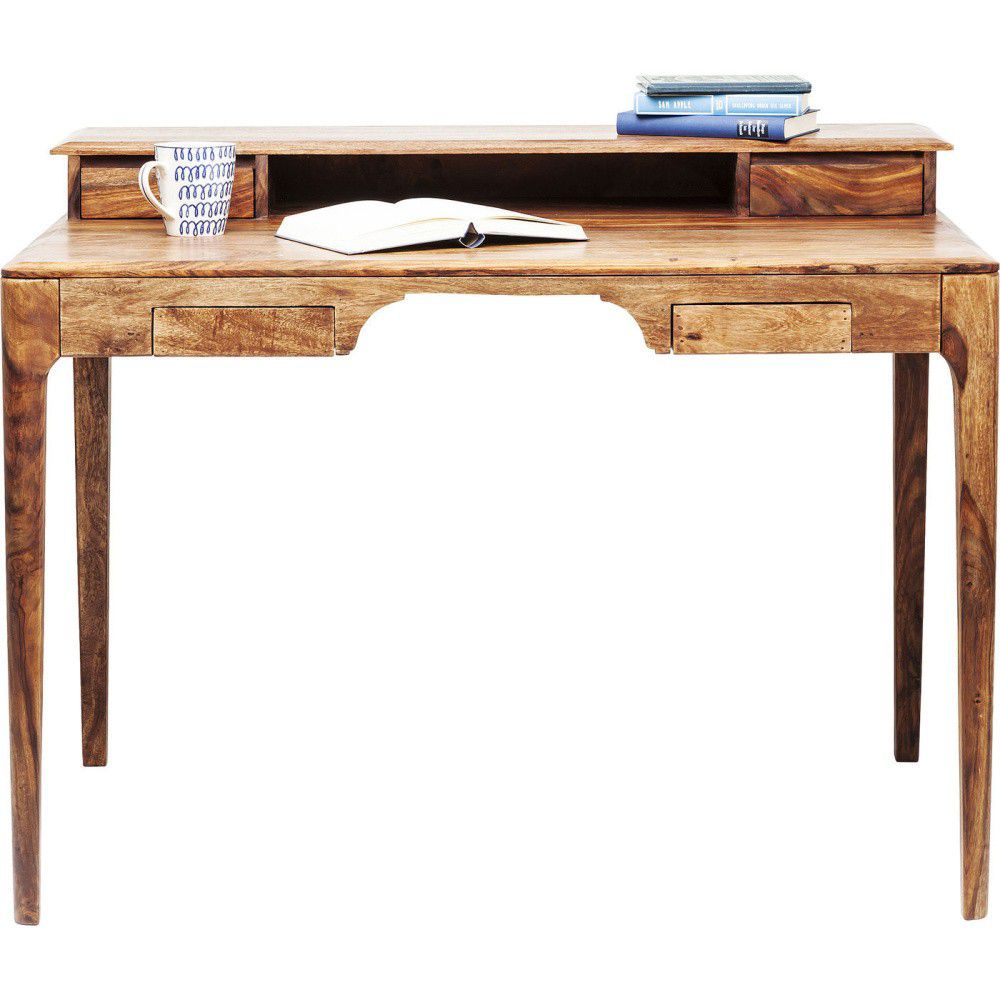 Hnědý pracovní stůl z exotických dřevin Kare Design Brooklyn - Bonami.cz