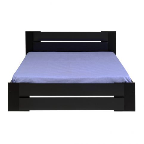 Černá dvoulůžková postel Parisot Arlette, 140 x 190 cm - Bonami.cz