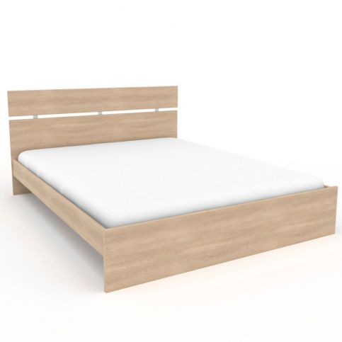 Dvoulůžková postel v dekoru dubového dřeva Parisot Alix, 160 x 200 cm - Bonami.cz