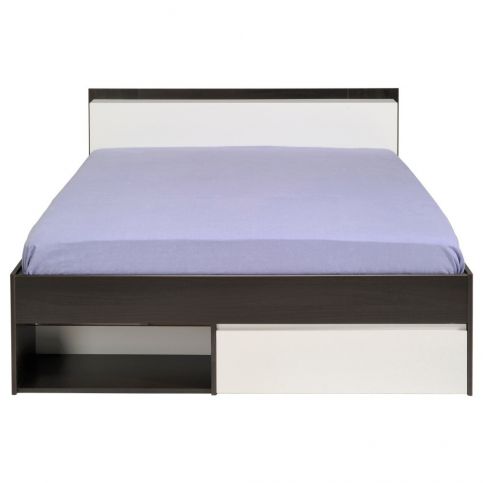 Hnědá dvoulůžková postel se 3 zásuvkami Parisot Aubrée, 140 x 190-200 cm - Bonami.cz