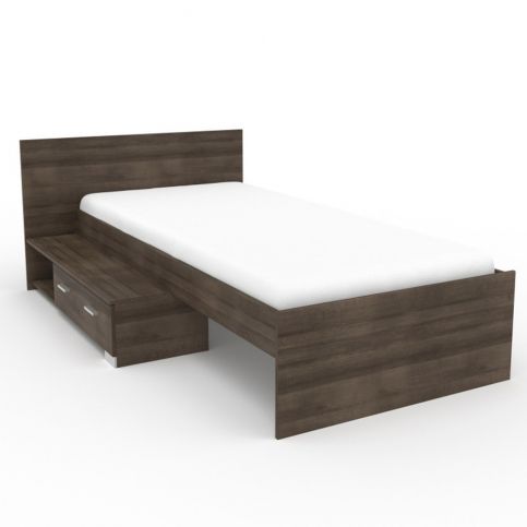 Jednolůžková postel v dekoru ořechového dřeva Parisot Alix, 90 x 200 cm - Bonami.cz