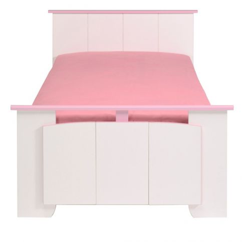 Růžovobílá jednolůžková postel Parisot Amabelle, 90 x 200 cm - Bonami.cz