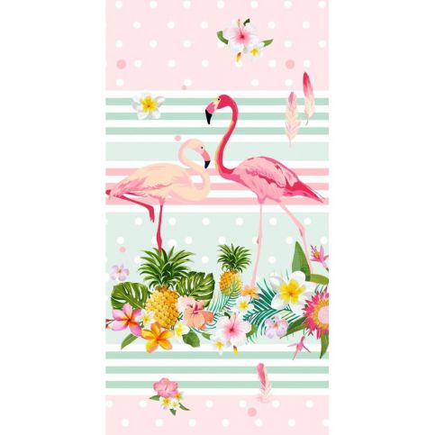 Plážová osuška s potiskem HIP Flamingo, 150 x 75 cm - Bonami.cz