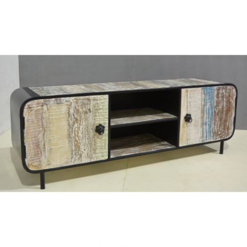 TV stolek z recyklovaného mangového dřeva BARVA MANGO A - Holi wood  1106 - Lakšmi - Indický Nábytek.cz