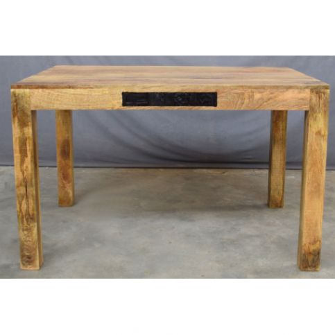 Jídelní stůl Agni 120x90 z mangového dřeva Barva Mango natural  AGNI-120 - Lakšmi - Indický Nábytek.cz
