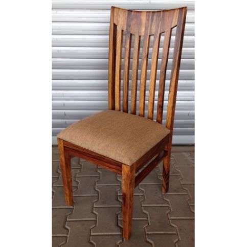 Židle s polstrovaným sedákem z indického masivu palisandr Barva Only stain  BI-CH - Lakšmi - Indický Nábytek.cz