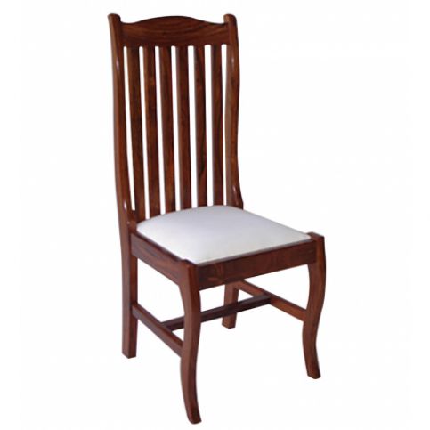 Židle s polstrovaným sedákem z indického masivu palisandr Barva Only stain  ICI-1118 - Lakšmi - Indický Nábytek.cz