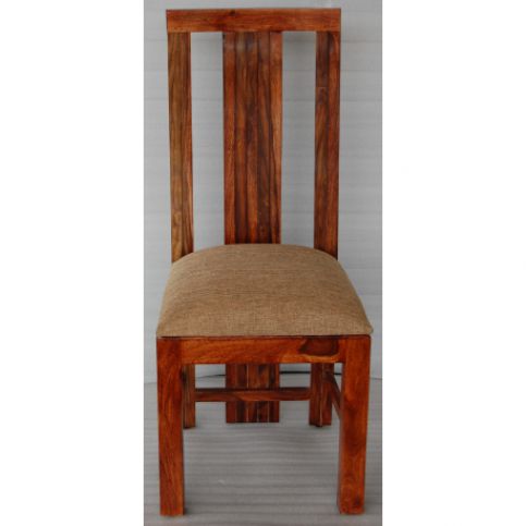 Židle s polstrovaným sedákem z indického masivu palisandr Barva Only stain  EVK-CH - Lakšmi - Indický Nábytek.cz