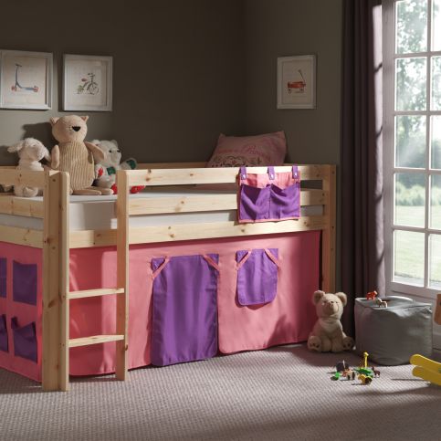 Dětská postel z masivu s textilií Pino TX70074 - Látka kolem postele - Nábytek aldo - NE