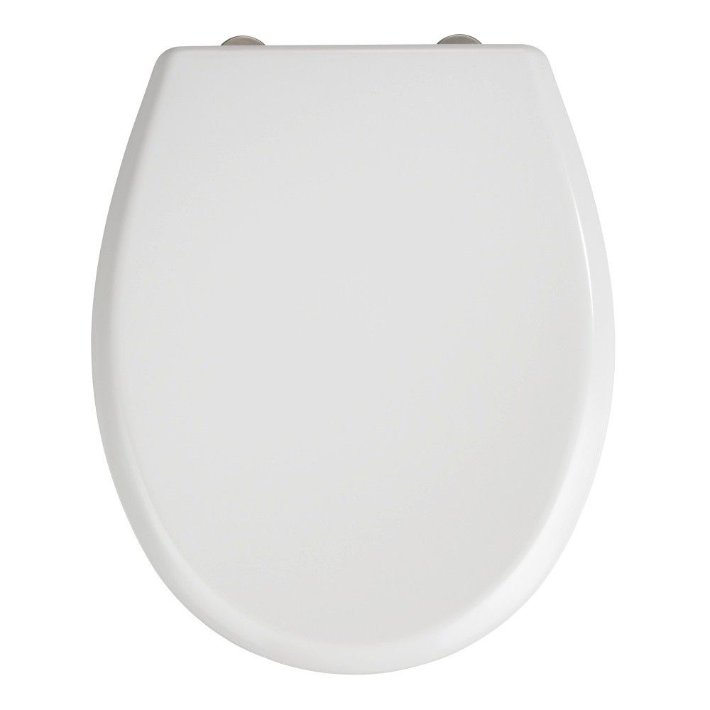 Bílé WC sedátko se snadným zavíráním Wenko Gubbio, 44,5 x 37 cm - Bonami.cz
