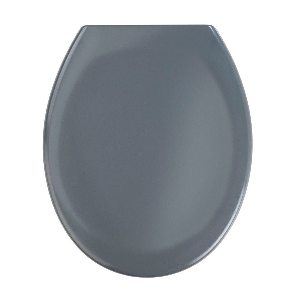 Tmavě šedé WC sedátko se snadným zavíráním Wenko Premium Ottana, 45,2 x 37,6 cm - Bonami.cz