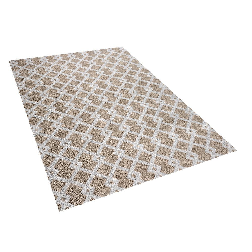 Béžový geometrický koberec 160x230 cm SERRES - Beliani.cz