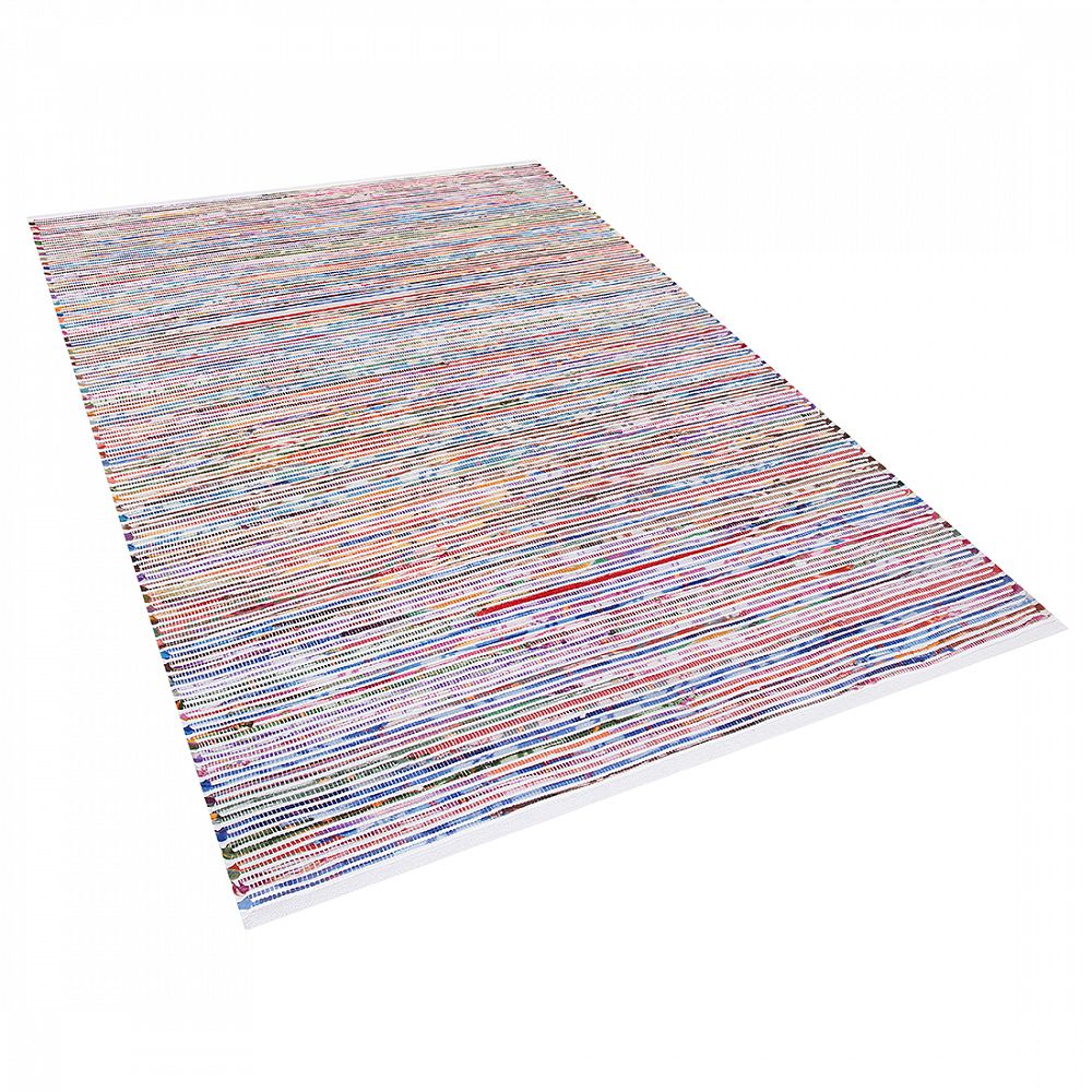 Různobarevný bavlněný koberec ve světlém odstínu 160x230 cm BARTIN - Beliani.cz