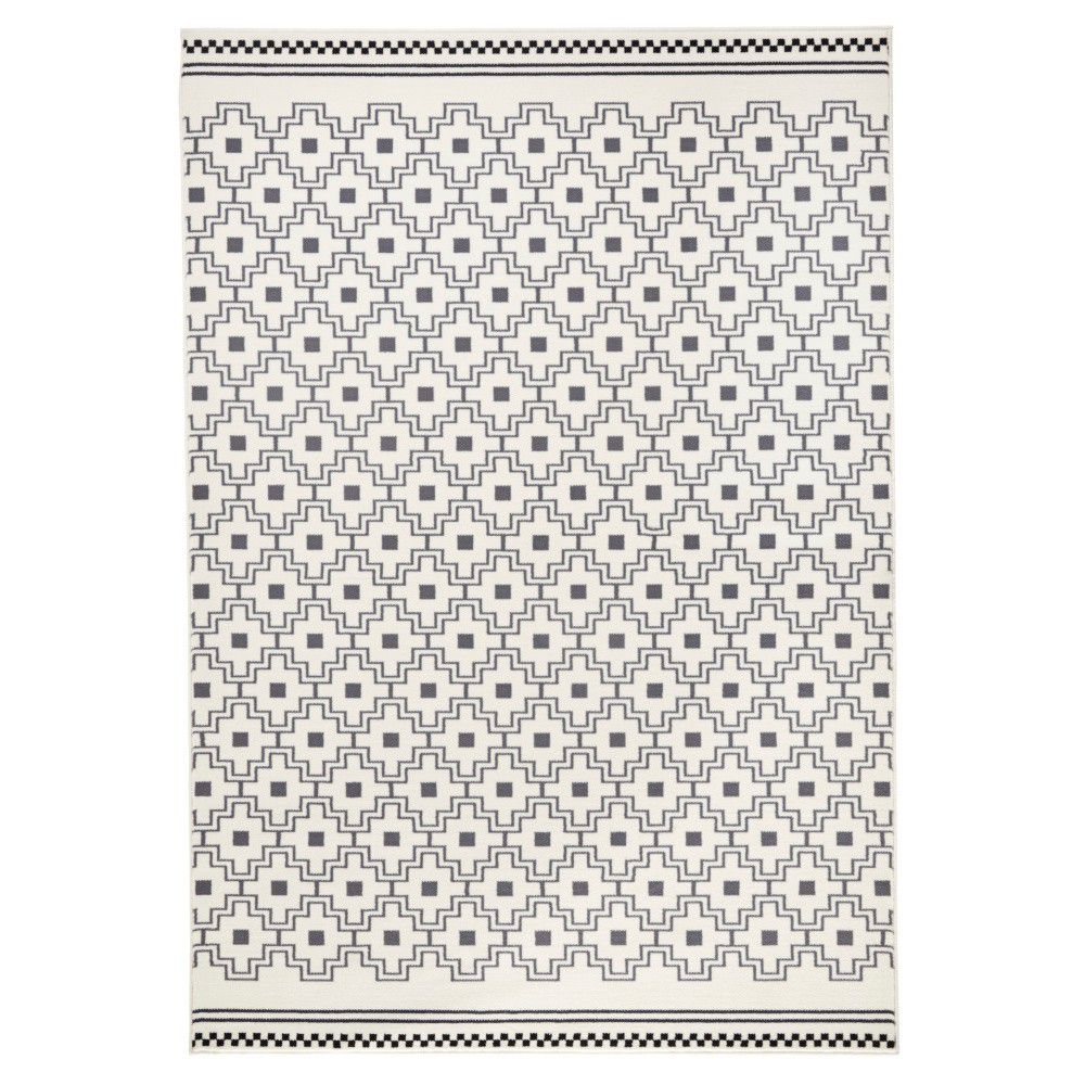 Bílo-černý koberec Zala Living Cubic, 70 x 140 cm - Bonami.cz