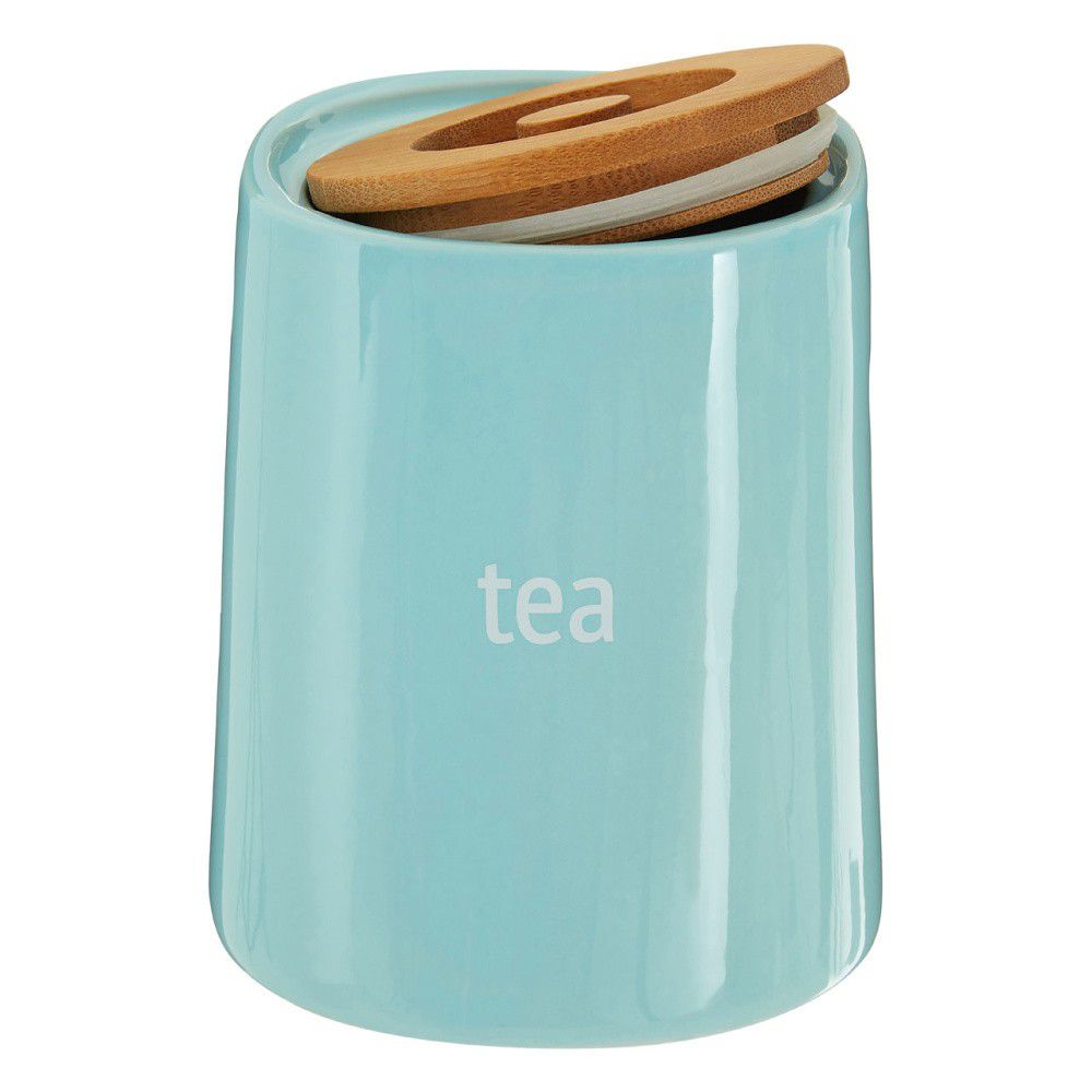 Modrá dóza na čaj s bambusovým víkem Premier Housewares Fletcher, 800 ml - Bonami.cz