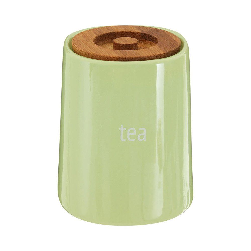 Zelená dóza na čaj s bambusovým víkem Premier Housewares Fletcher, 800 ml - Bonami.cz
